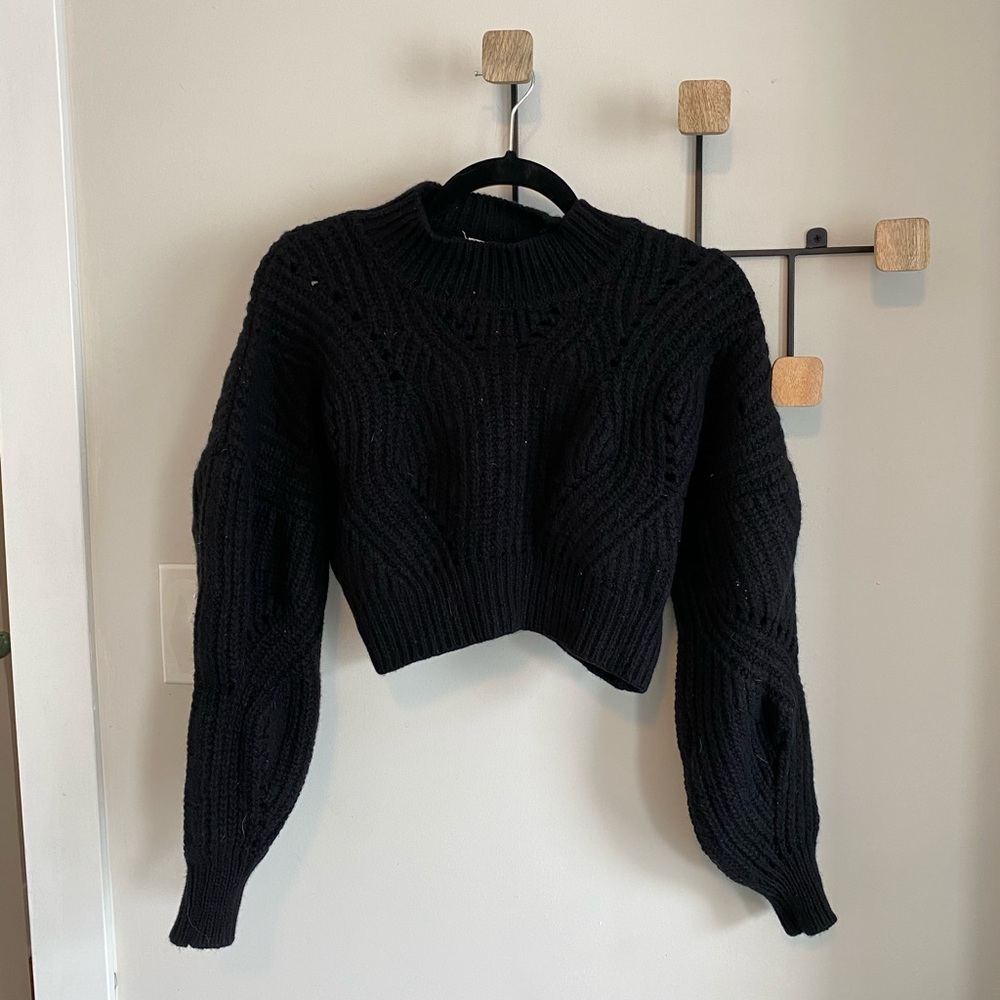 Black Crop Sweater